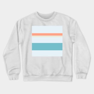 A matchless federation of Bright Gray, Dark Sky Blue, Peachy Pink and Light Tan stripes. Crewneck Sweatshirt